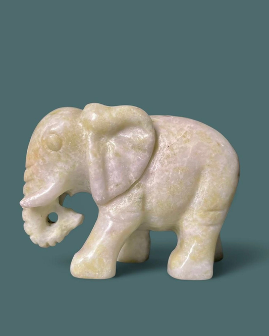 Serpentine | Elephant Carving - Imperfect