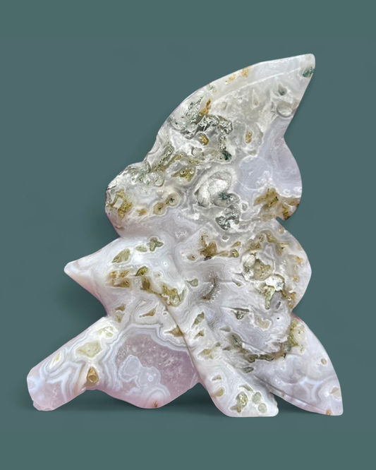 Moss Agate | Fairy Carving
