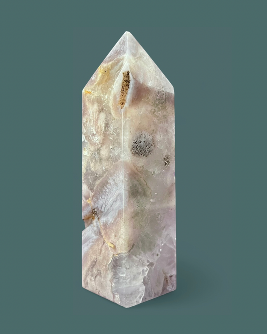 Pink Amethyst + Flower Agate | Tower