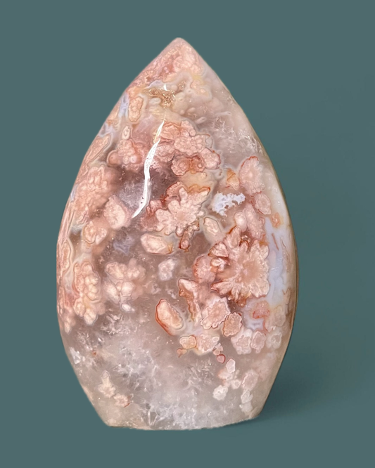 Pink Amethyst + Flower Agate | Flame