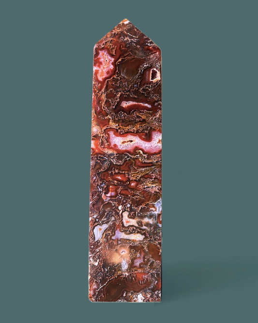 Moss Agate + Carnelian | Tower
