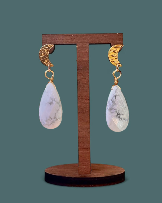 White Howlite | Celeste Earrings