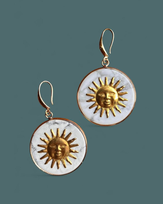 White Howlite | Soleil Earrings