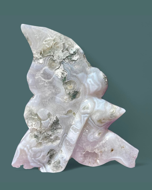 Moss Agate | Fairy Carving