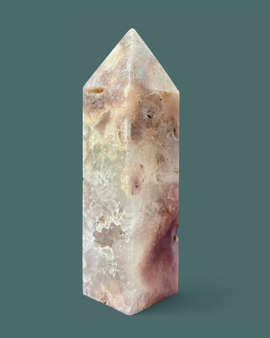 Pink Amethyst + Flower Agate | Tower