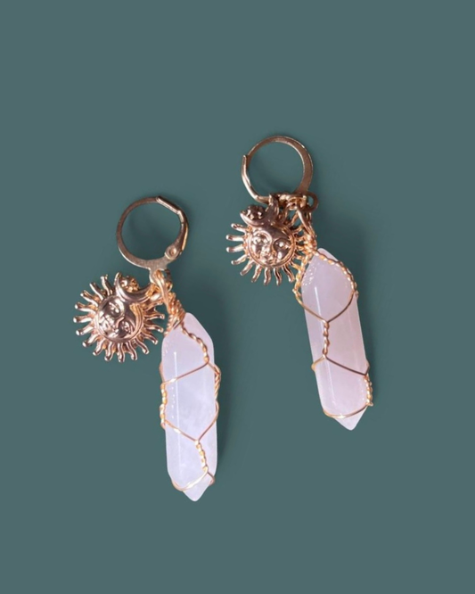 Rose Quartz | Cosmo Earrings