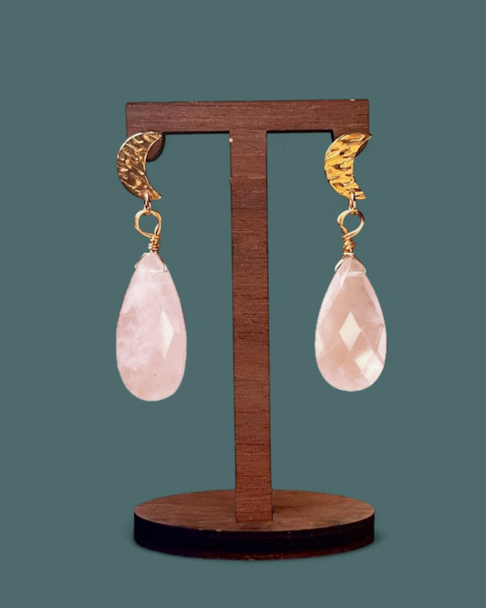 Rose Quartz | Celeste Earrings