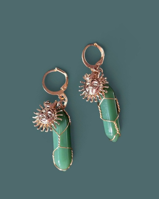 Green Aventurine | Cosmo Earrings