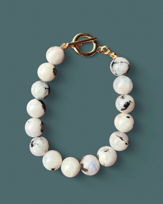 Rainbow Moonstone | Elara Bracelet