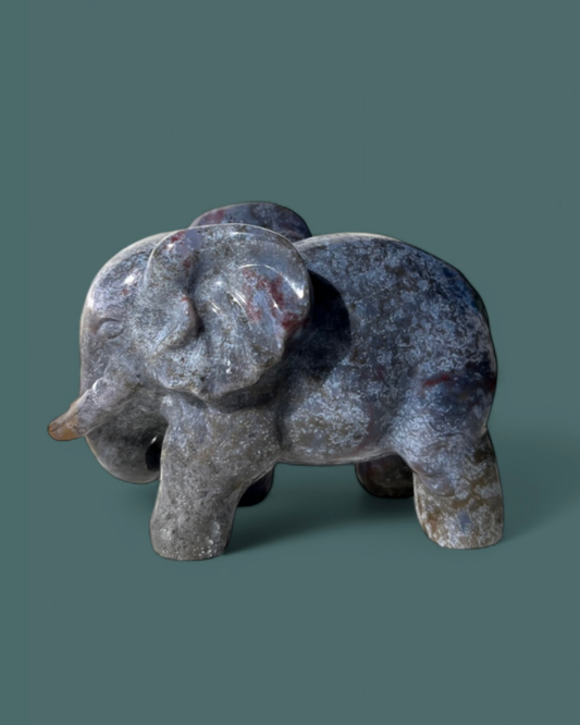 Ocean Jasper | Elephant Carving