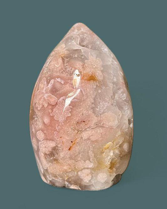 Pink Amethyst + Flower Agate | Flame