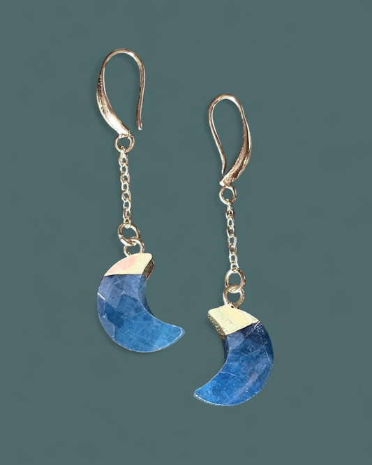 Blue Apatite | Luna Drop Earrings