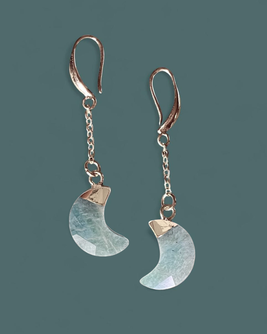 Amazonite | Luna Drop Earrings