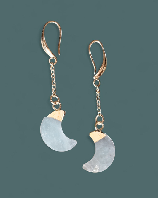 Aquamarine | Luna Drop Earrings